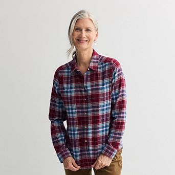 Women's Croft & Barrow® The Extra Soft Plaid Flannel Shirt
