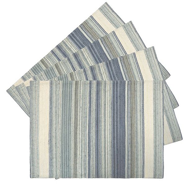 Food Network™ Cool Colors Woven Stripe Placemat 4pk.