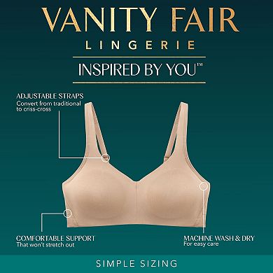Vanity Fair Lingerie Beyond Comfort Simple Sizing Wireless Bra 72204