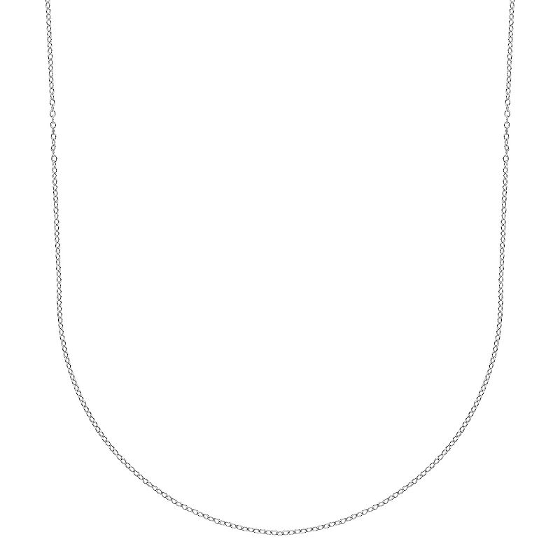 LC Lauren Conrad Sterling Silver Chain Necklace, Womens, Size: 18, Grey