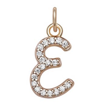 LC Lauren Conrad Sterling Silver Cubic Zirconia Initial Charm