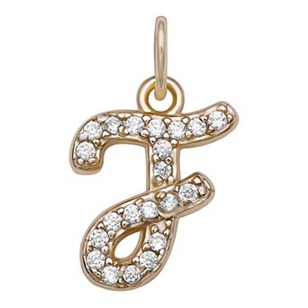 LC Lauren Conrad Sterling Silver Cubic Zirconia Initial Charm