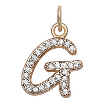 LC Lauren Conrad Sterling Silver Cubic Zirconia Initial Charm