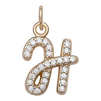 LC Lauren Conrad Sterling Silver Cubic Zirconia Initial Charm