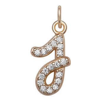 LC Lauren Conrad Sterling Silver Cubic Zirconia Initial Charm