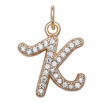 LC Lauren Conrad Sterling Silver Cubic Zirconia Initial Charm