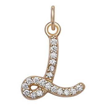 LC Lauren Conrad Sterling Silver Cubic Zirconia Initial Charm