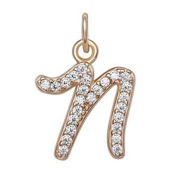 LC Lauren Conrad Sterling Silver Cubic Zirconia Initial Charm