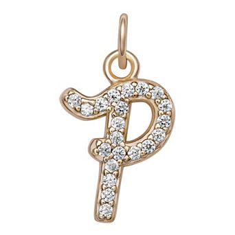 LC Lauren Conrad Sterling Silver Cubic Zirconia Initial Charm