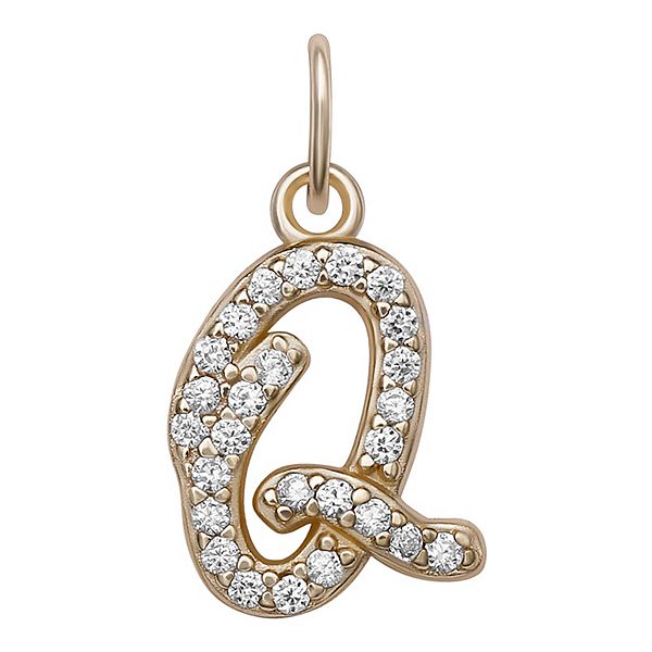 LC Lauren Conrad Sterling Silver Cubic Zirconia Initial Charm