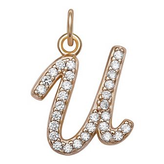 LC Lauren Conrad Sterling Silver Cubic Zirconia Initial Charm