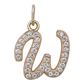 LC Lauren Conrad Sterling Silver Cubic Zirconia Initial Charm