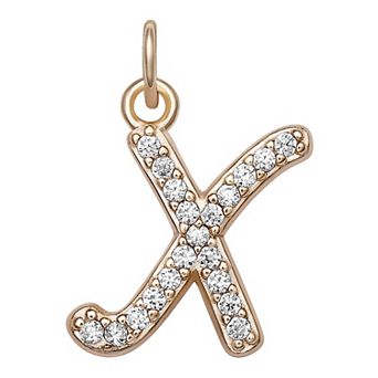 LC Lauren Conrad Sterling Silver Cubic Zirconia Initial Charm