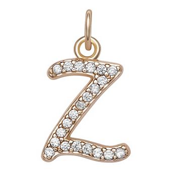 LC Lauren Conrad Sterling Silver Cubic Zirconia Initial Charm
