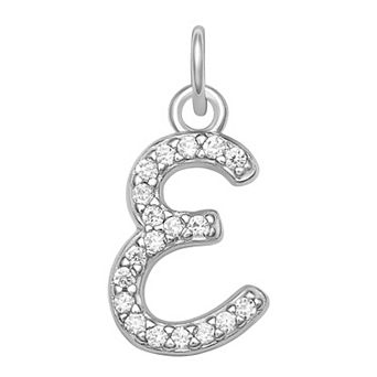 LC Lauren Conrad Sterling Silver Cubic Zirconia Initial Charm