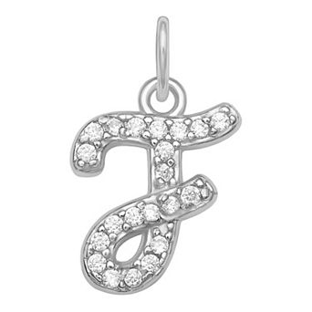LC Lauren Conrad Sterling Silver Cubic Zirconia Initial Charm