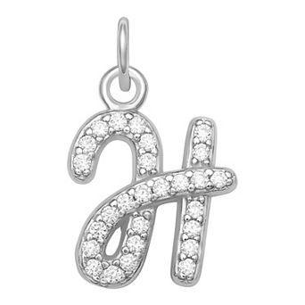 LC Lauren Conrad Sterling Silver Cubic Zirconia Initial Charm