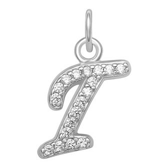 LC Lauren Conrad Sterling Silver Cubic Zirconia Initial Charm