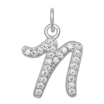 LC Lauren Conrad Sterling Silver Cubic Zirconia Initial Charm