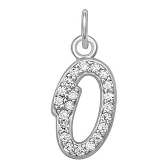 LC Lauren Conrad Sterling Silver Cubic Zirconia Initial Charm