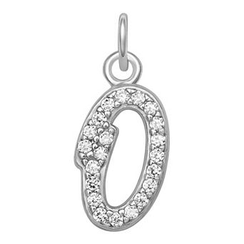 LC Lauren Conrad Sterling Silver Cubic Zirconia Initial Charm