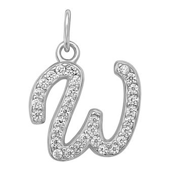LC Lauren Conrad Sterling Silver Cubic Zirconia Initial Charm