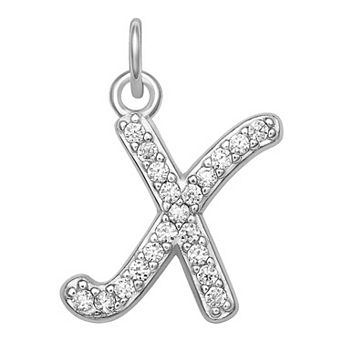 LC Lauren Conrad Sterling Silver Cubic Zirconia Initial Charm