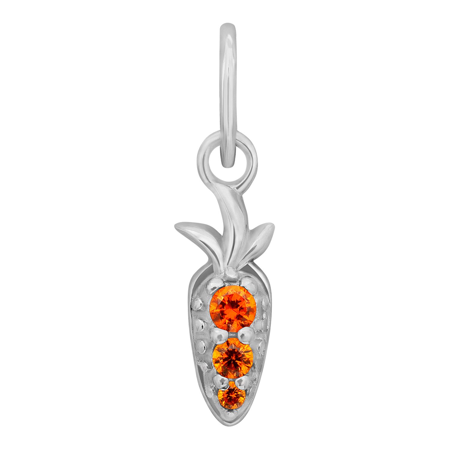 Image for LC Lauren Conrad Sterling Silver Orange Cubic Zirconia Carrot Charm at Kohl's.