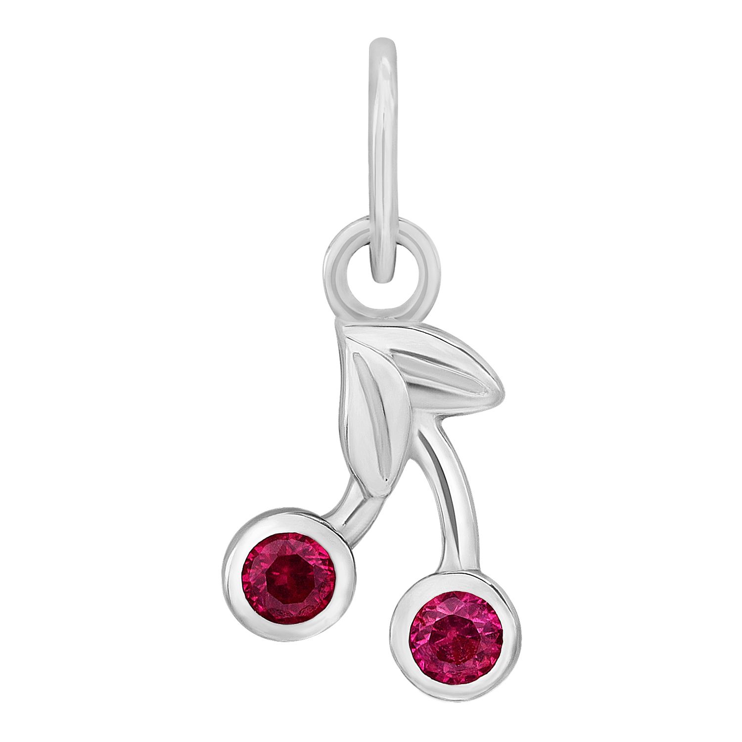 Image for LC Lauren Conrad Sterling Silver Red Cubic Zirconia Cherry Charm at Kohl's.