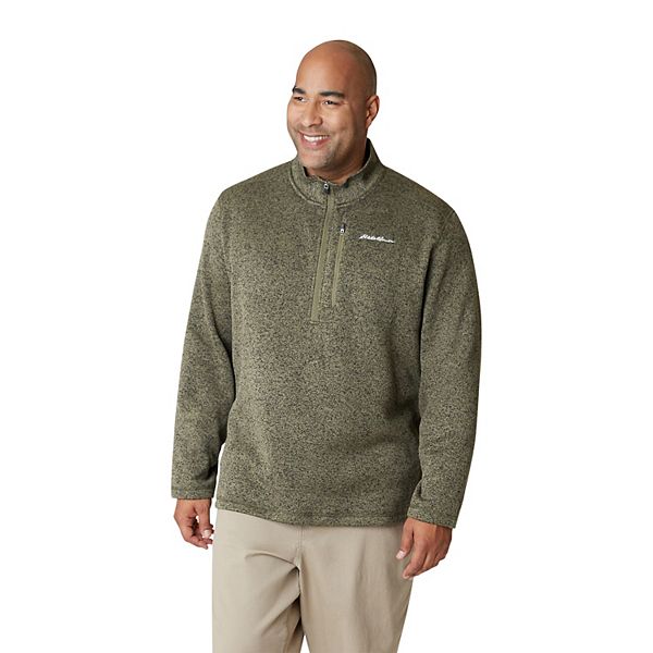 Eddie Bauer Quarter Zip Pullover Men, Fleece Jacket Men, Grid