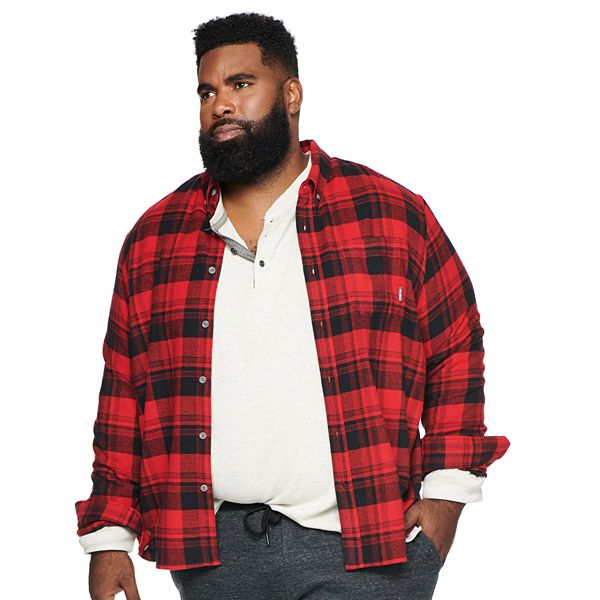 Big & Tall Eddie Bauer Everyday Flex Flannel Regular-Fit Plaid Button-Down  Shirt