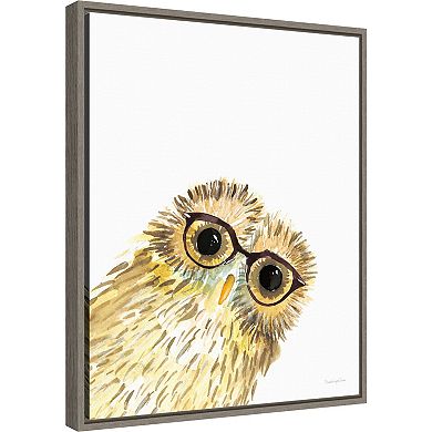 Amanti Art Baby Owl Framed Canvas Wall Art