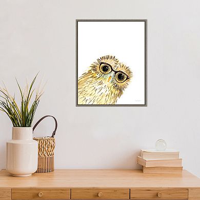 Amanti Art Baby Owl Framed Canvas Wall Art