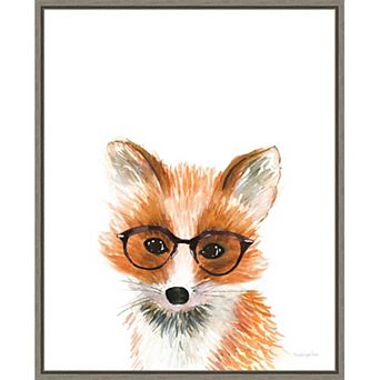 Amanti Art Baby Fox Framed Canvas Wall Art