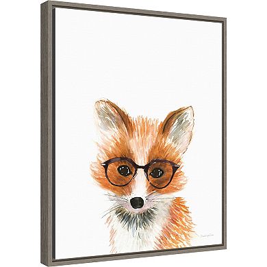 Amanti Art Baby Fox Framed Canvas Wall Art