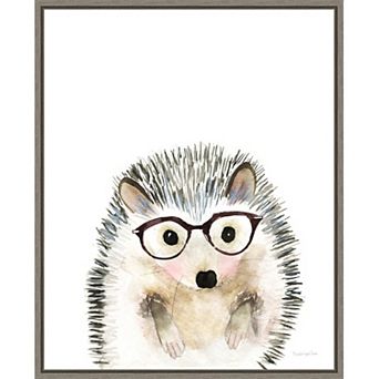 Amanti Art Baby Hedgehog Framed Canvas Wall Art