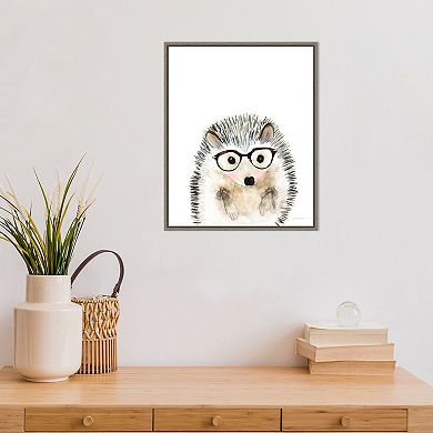 Amanti Art Baby Hedgehog Framed Canvas Wall Art