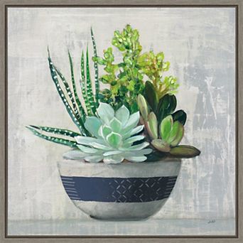 Amanti Art Succulent Still Life II Framed Canvas Wall Art