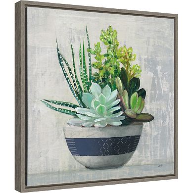 Amanti Art Succulent Still Life II Framed Canvas Wall Art