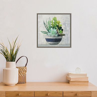 Amanti Art Succulent Still Life II Framed Canvas Wall Art