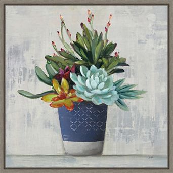 Amanti Art Succulent Still Life I Framed Canvas Wall Art