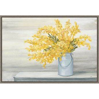 Amanti Art Golden Fall Floral Cuttings Framed Canvas Wall Art