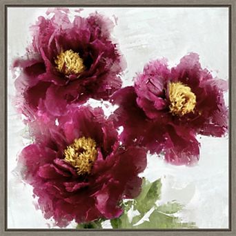 Amanti Art Burgundy Bloom I Framed Canvas Wall Art