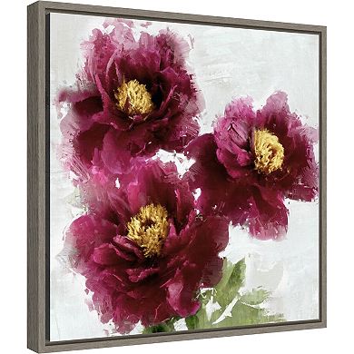 Amanti Art Burgundy Bloom I Framed Canvas Wall Art