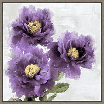 Amanti Art Purple Bloom I Framed Canvas Wall Art