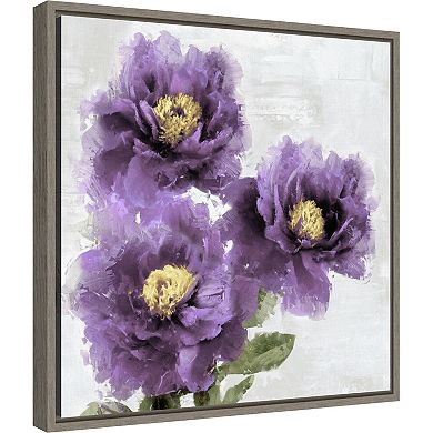 Amanti Art Purple Bloom I Framed Canvas Wall Art