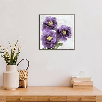 Amanti Art Purple Bloom I Framed Canvas Wall Art