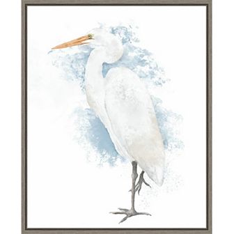 Amanti Art Coastal Heron I Framed Canvas Wall Art