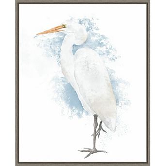 Amanti Art Coastal Heron I Framed Canvas Wall Art