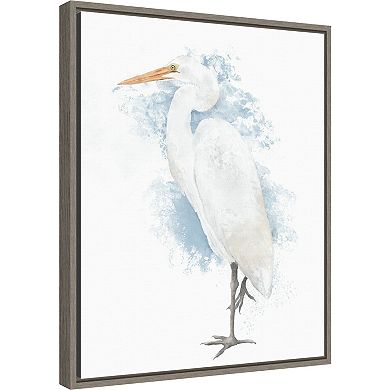 Amanti Art Coastal Heron I Framed Canvas Wall Art